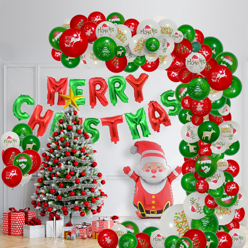 Festive Red & Green Balloon Garland Kit