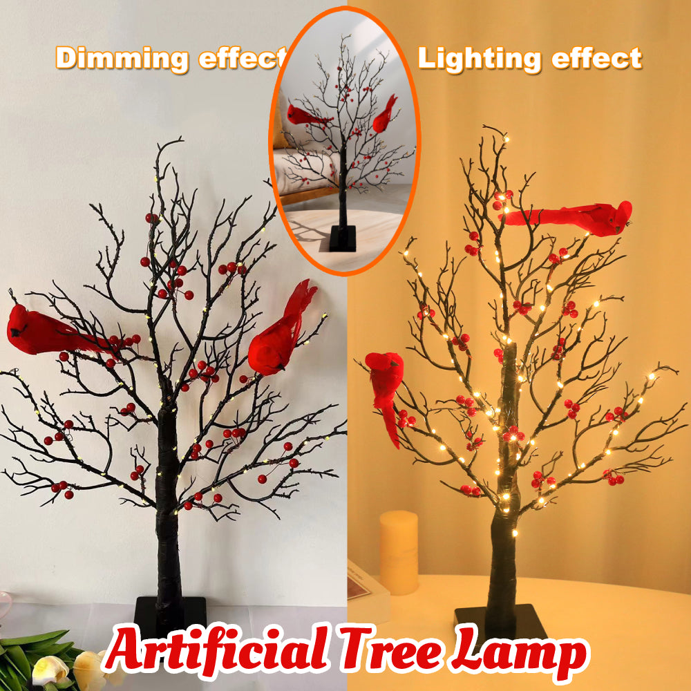 Lighted Mini Birch Christmas Tree