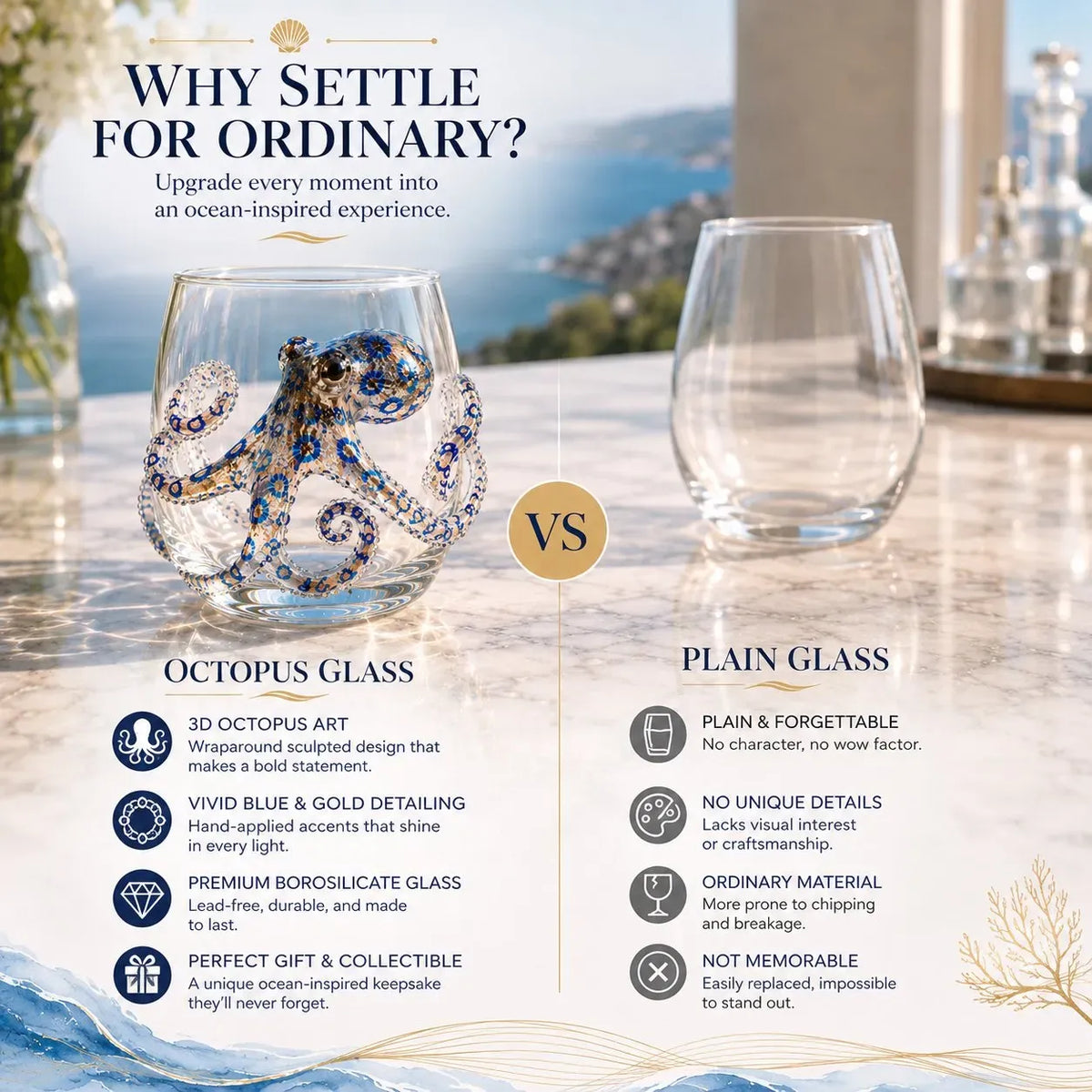 🔥 Last Day 49% OFF – 🌊 3D Ocean Animal Glassware Collection