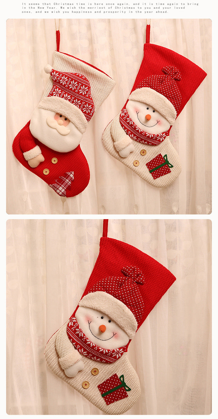 Oversized Knit Christmas Stocking detail