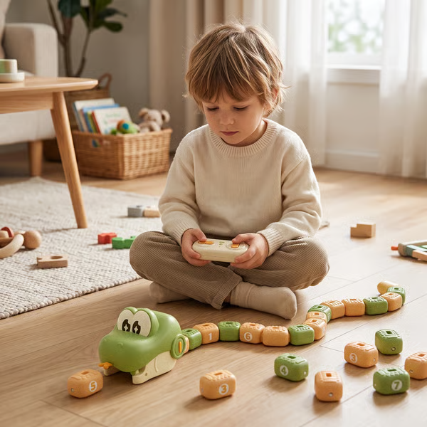 Remote Control Magnetic Snake Feeding Game