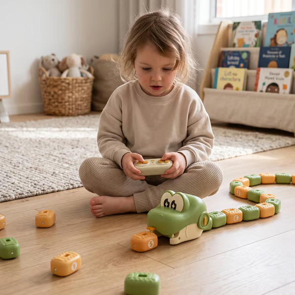 Remote Control Magnetic Snake Feeding Game