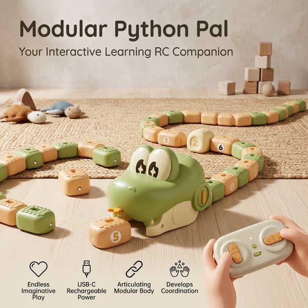 Remote Control Magnetic Snake Feeding Game