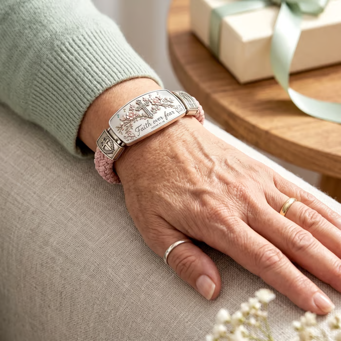 Faith Over Fear Bracelet – Christian Cross Bracelet