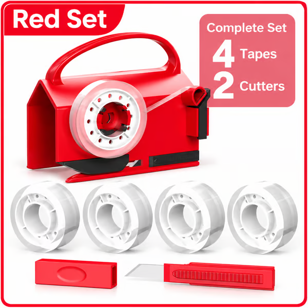 🎁2-in-1 Wrapping PaperCutter & Tape Dispenser -Faster Gift Wrapping Tool