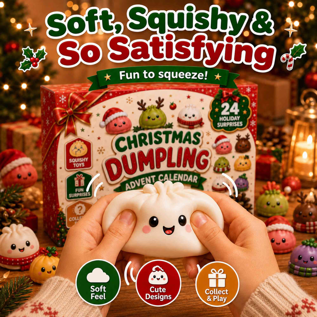 🎅 Christmas Special | 24 Days of Mini Squishies – Cute 2026 Advent Calendar with Daily Dumpling Surprises 🎄