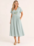 Women's Ocean Series Mid-Length Dress (with Pockets)