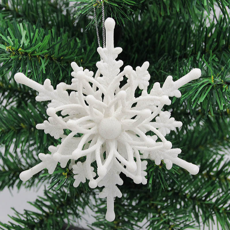 3D Ice White Snowflake Ornament detail