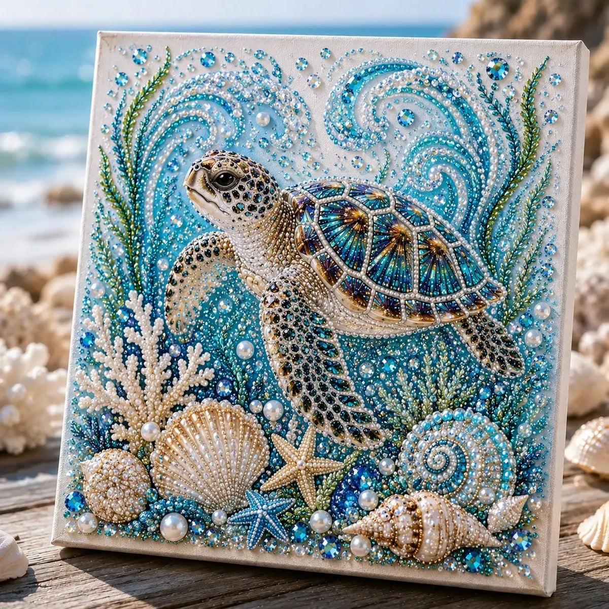 🔥Last Day 49% OFF - 🌊✨Ocean Theme Pearl Art DIY Kit
