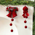 Flocked Bow Christmas Ornament