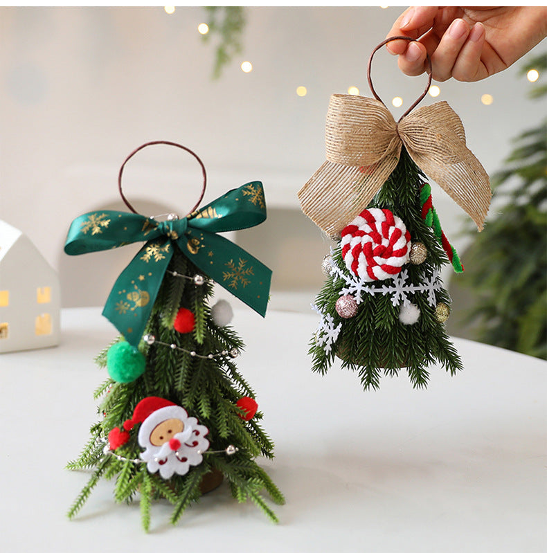 Mini Frosted Christmas Tree Decoration detail